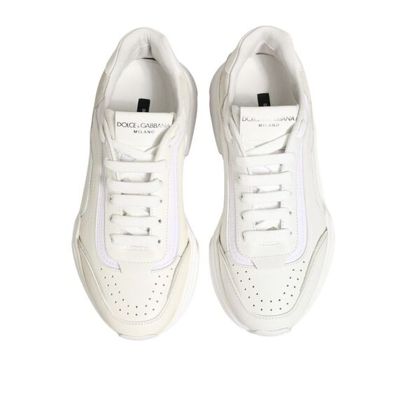 Dolce & Gabbana White Leather Daymaster Low Top Sneakers Women's Shoes - Picture 3 of 5